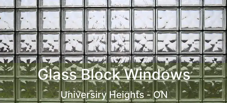 Glass Block Windows Universiry Heights - ON