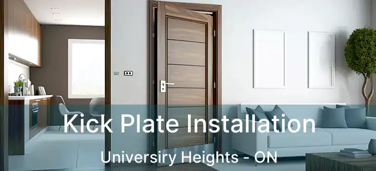  Kick Plate Installation Universiry Heights - ON